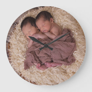 Grande Horloge Ronde Photo personnalisée