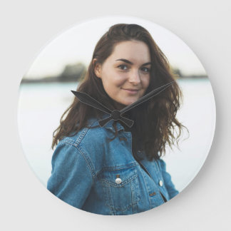 Grande Horloge Ronde Photo personnalisée sur mesure
