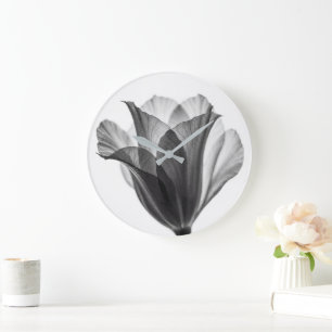 Grande Horloge Ronde Photographie d'art botanique monochrome fine