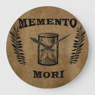 Grande Horloge Ronde Phrase latin - Saisir le jour - Memento Mori