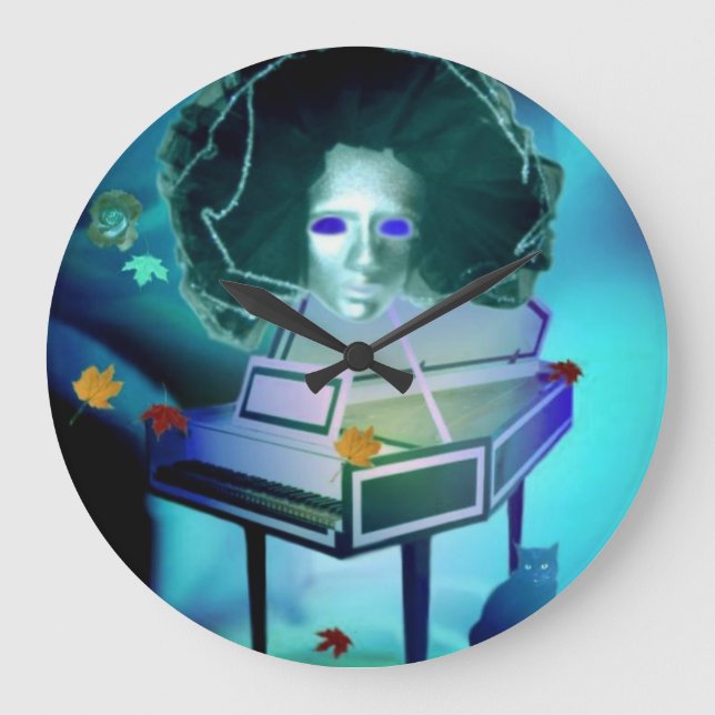 Grande Horloge Ronde Pianiste Wall Clock (Recto)