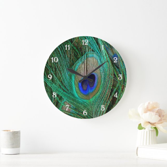 Grande Horloge Ronde Pic bleu indien (Maison)
