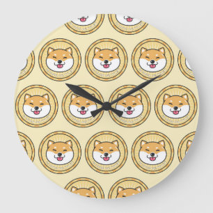 Grande Horloge Ronde Pièce de chien : Arrière - plan de devise de chiff