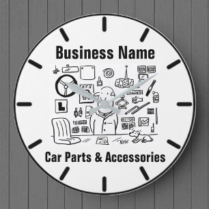 Grande Horloge Ronde Pièces & Accessoires de voiture Dessin animé