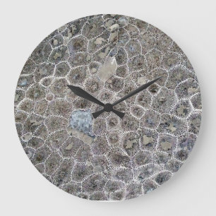 Grande Horloge Ronde Pierre de Petoskey, Michigan pur !