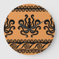 Pieuvre grecque ancienne, motif à vagues