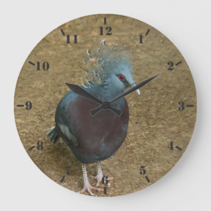 Grande Horloge Ronde Pigeon couronné de Victoria