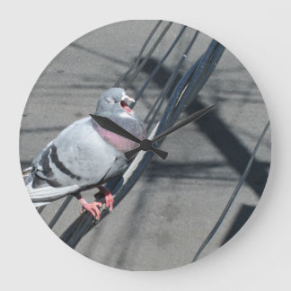 Grande Horloge Ronde Pigeon de chant