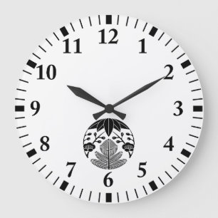 Grande Horloge Ronde Pin bambou ume