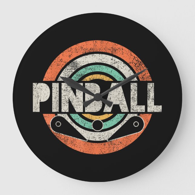 Grande Horloge Ronde Pinball Jeu Vintage (Recto)
