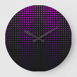 Grande Horloge Ronde Pinceau de grille à demi-teint brillant violet écl