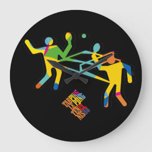 Grande Horloge Ronde Ping Pong Tenis de Mesa 1988