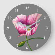 Pink pavot aquarelle de fleurs art