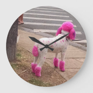 Grande Horloge Ronde Pink Poodle