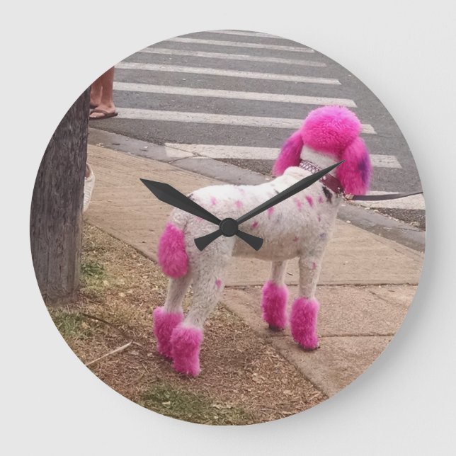 Grande Horloge Ronde Pink Poodle (Recto)