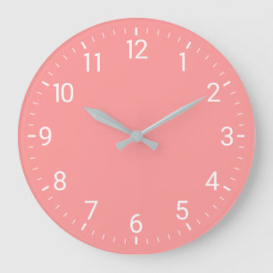 Grande Horloge Ronde Pink Wall Clock