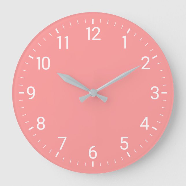 Grande Horloge Ronde Pink Wall Clock (Recto)