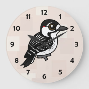 Grande Horloge Ronde Pivert Rouge-cockaded de Birdorable
