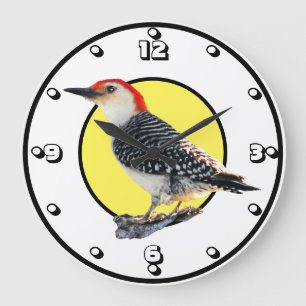 Grande Horloge Ronde Pivert Rouge-Gonflé