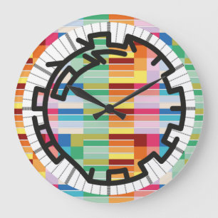 Grande Horloge Ronde PIXELAT chained numbers by masanser