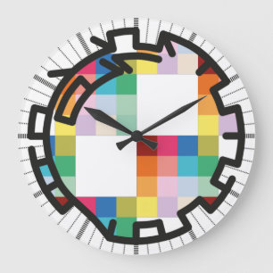 Grande Horloge Ronde PIXELAT chained numbers by masanser