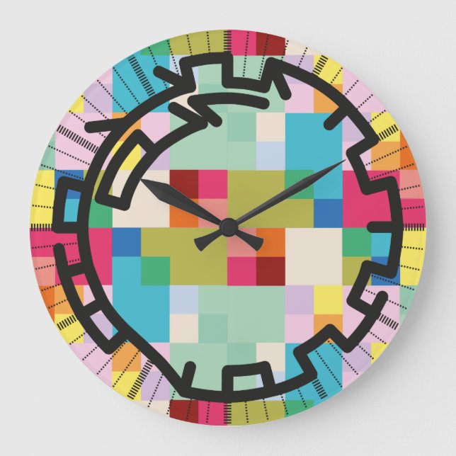 Grande Horloge Ronde PIXELAT chained numbers by masanser (Recto)