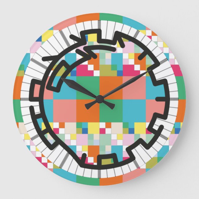 Grande Horloge Ronde PIXELAT chained numbers by masanser (Recto)