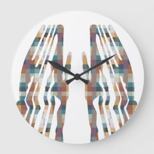 Grande Horloge Ronde PIXELAT PREMIÈRE SÉRIE d'ombres par Masanser