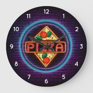 Grande Horloge Ronde Pizzeria italienne Pizza Cuisine ou restaurant ron