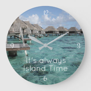 Grande Horloge Ronde Plage orientée, horodateur d'île