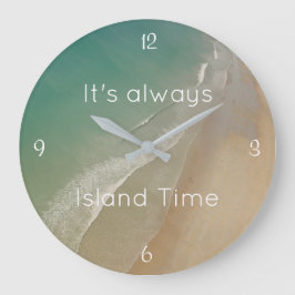 Grande Horloge Ronde Plage orientée, horodateur d'île
