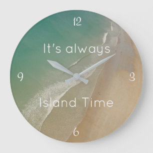 Grande Horloge Ronde Plage orientée, horodateur d'île