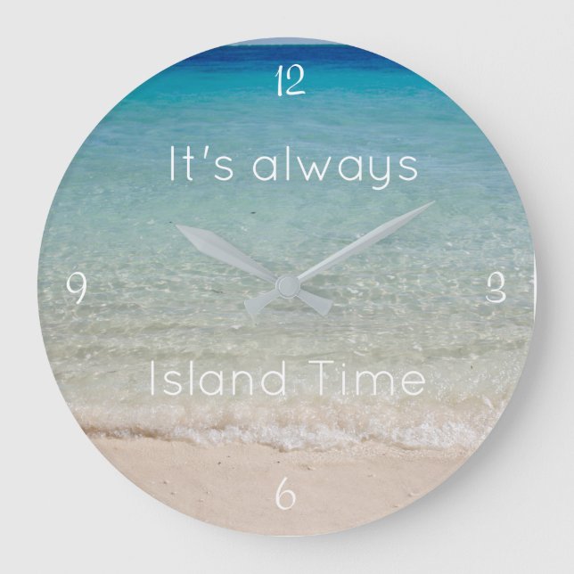 Grande Horloge Ronde Plage orientée, horodateur d'île (Recto)