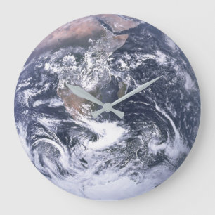 Grande Horloge Ronde Planète Terre du Jour des terres spatial