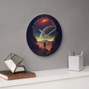 Grande Horloge Ronde Planètes spatiales Soleil Astronaute Grotte 