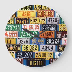 Grande Horloge Ronde Plaques minéralogiques par H. Wilson Smith