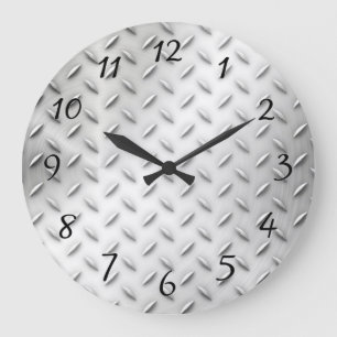Grande Horloge Ronde Plat de diamant