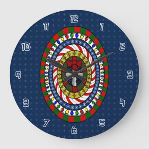 Grande Horloge Ronde Playful Christmas Clock