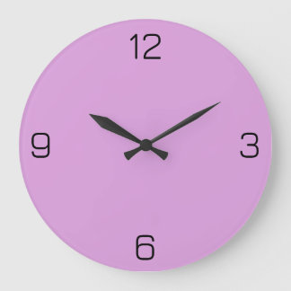Grande Horloge Ronde Plum Purple DDA0DD - Option pour ajouter un nom