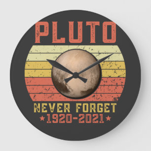 Grande Horloge Ronde pluto N'OUBLIEZ JAMAIS