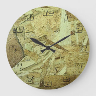 Grande Horloge Ronde Plywood de carte à puce OSB