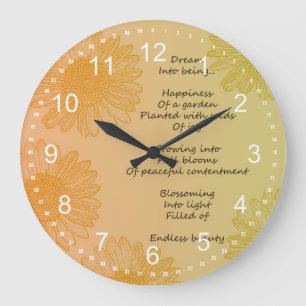Grande Horloge Ronde Poème rêveur