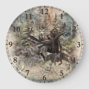 Grande Horloge Ronde Pointer à poil dur allemand