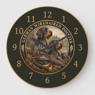 Grande Horloge Ronde Pointer allemand à poil dur