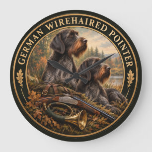 Grande Horloge Ronde Pointer allemand à poil dur