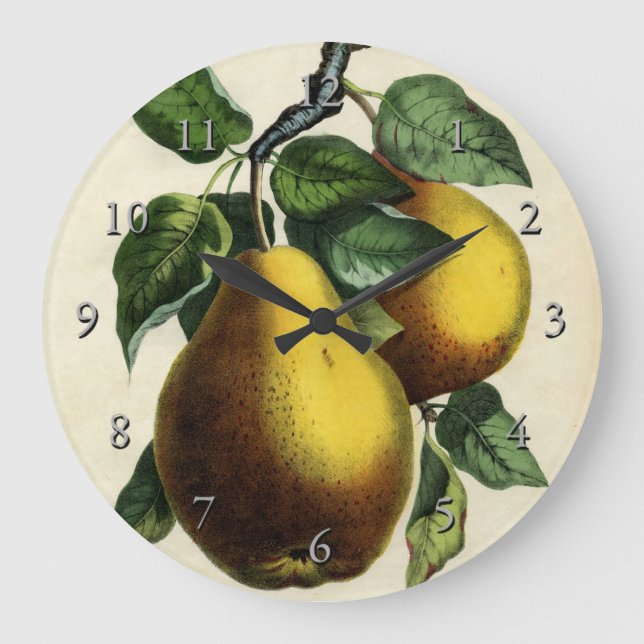 Grande Horloge Ronde Poires d'or (Recto)