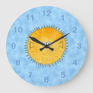 Grande Horloge Ronde Poisson Porcupine.