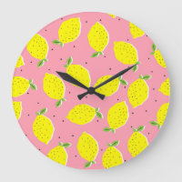 Polka rose citron chaotique : Motif d'agrumes