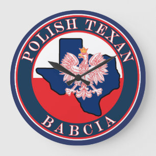 Grande Horloge Ronde Polonais Texan Babcia Round