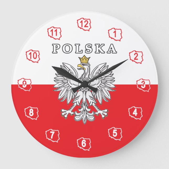 Grande Horloge Ronde Polska avec aigle polonais (Recto)